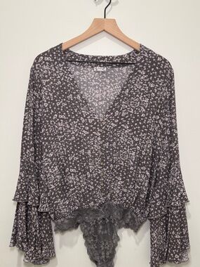 Free People Intimately Ditsy Floral Bodysuit
